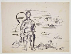 Composition - Drawing by Leo Longanesi - mid-20th Century