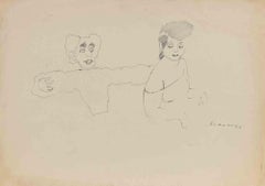 Couple - Drawing by Mino Maccari - 1960 ca