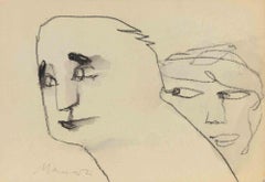 Une relation tourmentée - Dessin de Mino Maccari - Années 1960