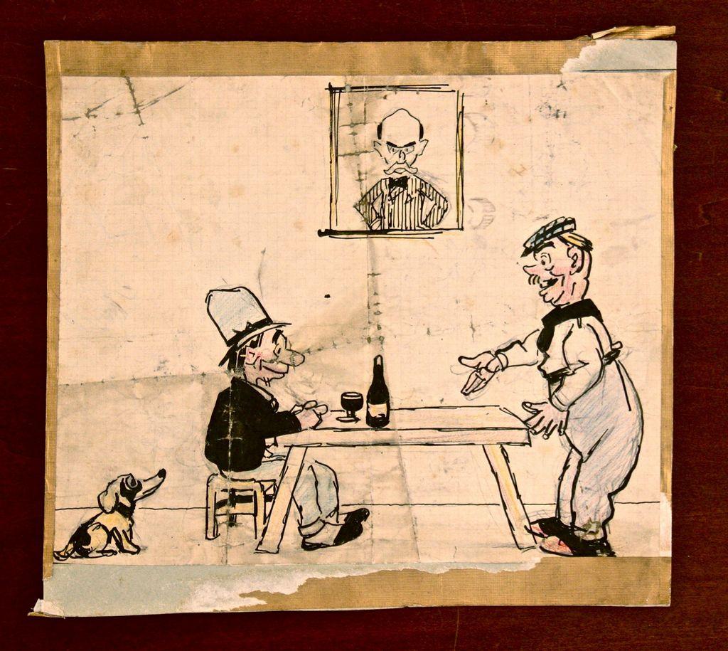 China ink, pastel and watercolor drawing realized in 1907 ca.

Not signed.

Fair condition, with some signs of time that do no affect the quality of the image.