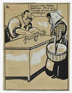 La Gallina - Disegno di Gabriele Galantara - 1905 circa