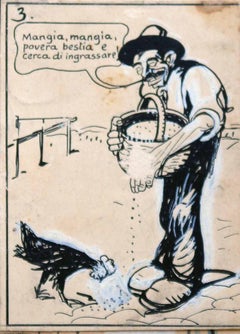 Povera Bestia - Poor Beast - Drawing by Gabriele Galantara - 1907ca