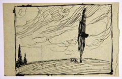 Landscape - Paesaggio - Drawing by Gabriele Galantara - 1907ca