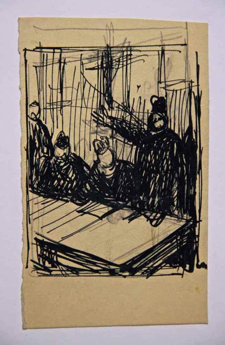 Pencil and china ink drawing on paper.

Not signed.

Good condition.

