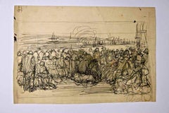 The Wait in the Journey - Drawing by Gabriele Galantara - 1907ca