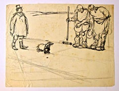 Der Hund eines Adligen – Zeichnung von Gabriele Galantara – ca. 1907