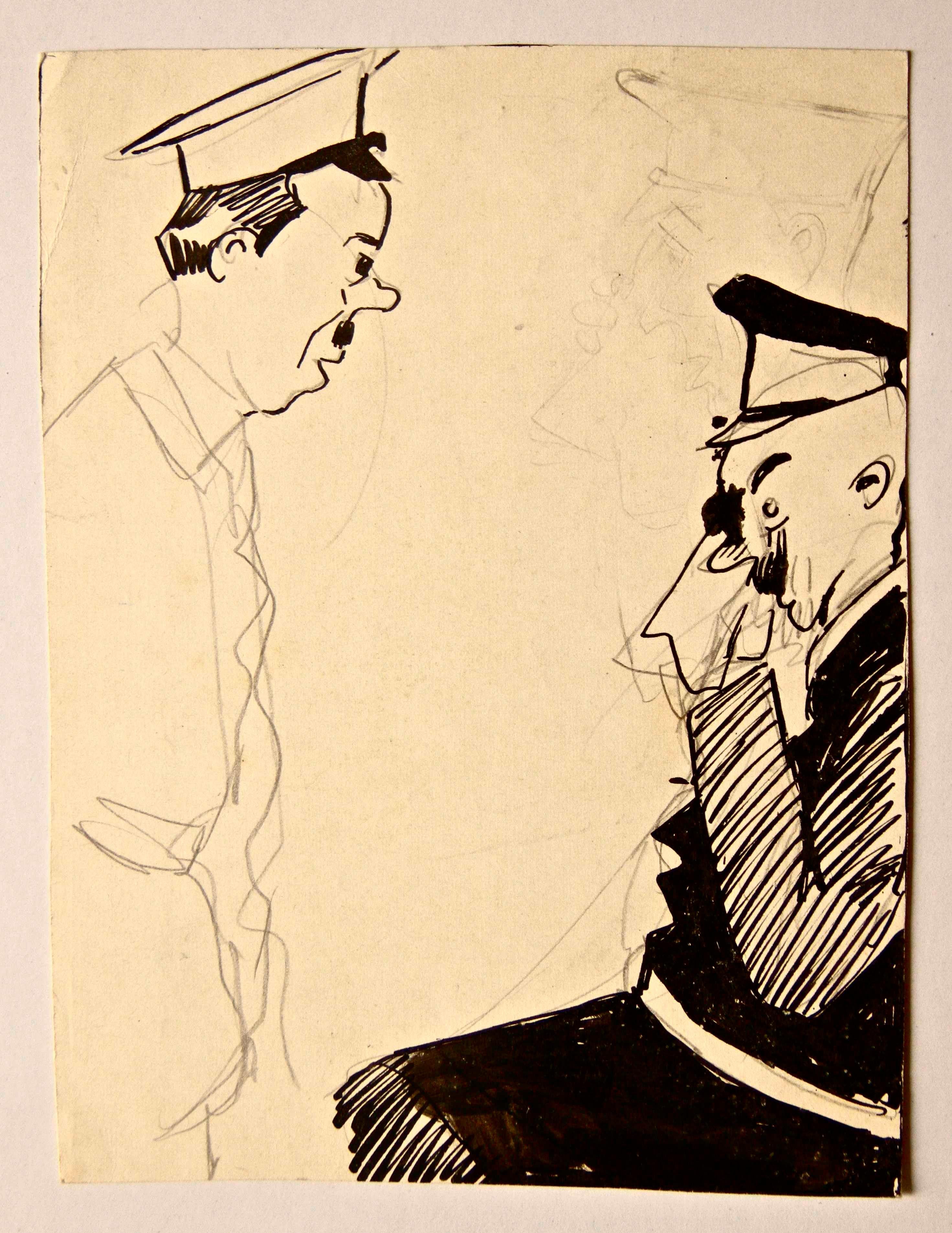 China ink and pencil drawing on paper.

Not signed.

Good condition.