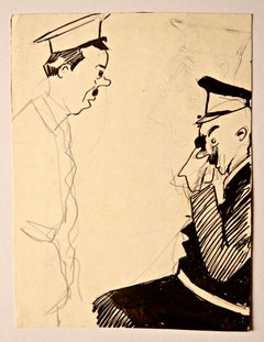 Guilt Feelings - Drawing by Gabriele Galantara - 1908ca