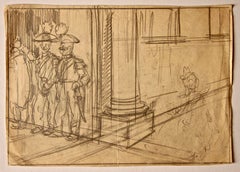 Security Staff - Drawing by Gabriele Galantara - 1905ca
