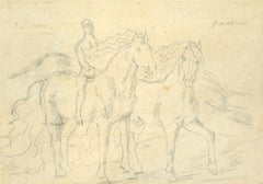 Sketch for "The Horses" - Original Pencil Drawing