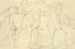 Sketch for "The Horses" - Original Pencil Drawing
