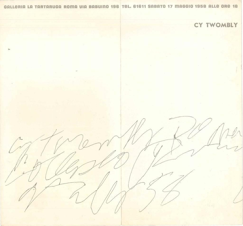 Cy Twombly exhibition leaflet - Art by (after) Cy Twombly