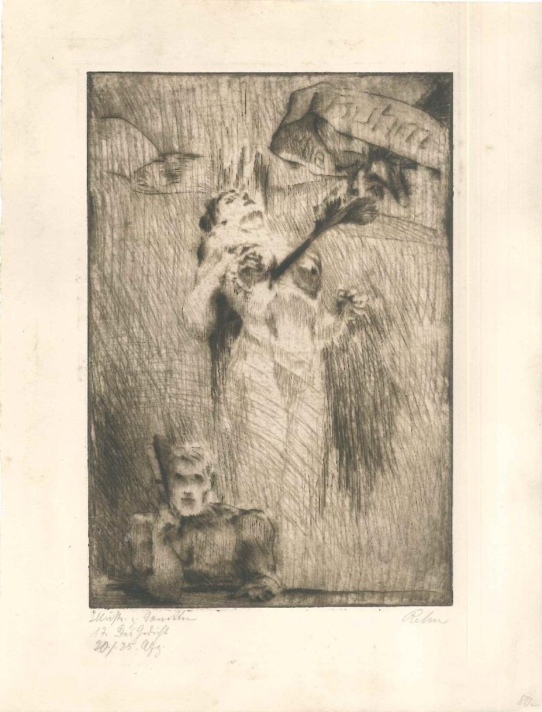 Walter Richard Rehn Figurative Print - Mein Weg mit dem Weib, plate 7