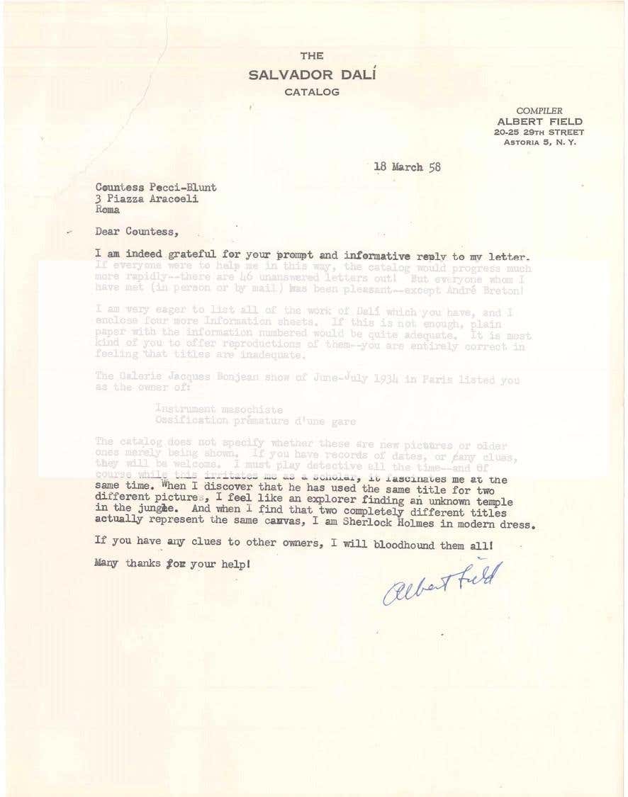 Albert Field Cataloging Dalì's work For Sale at 1stDibs albert