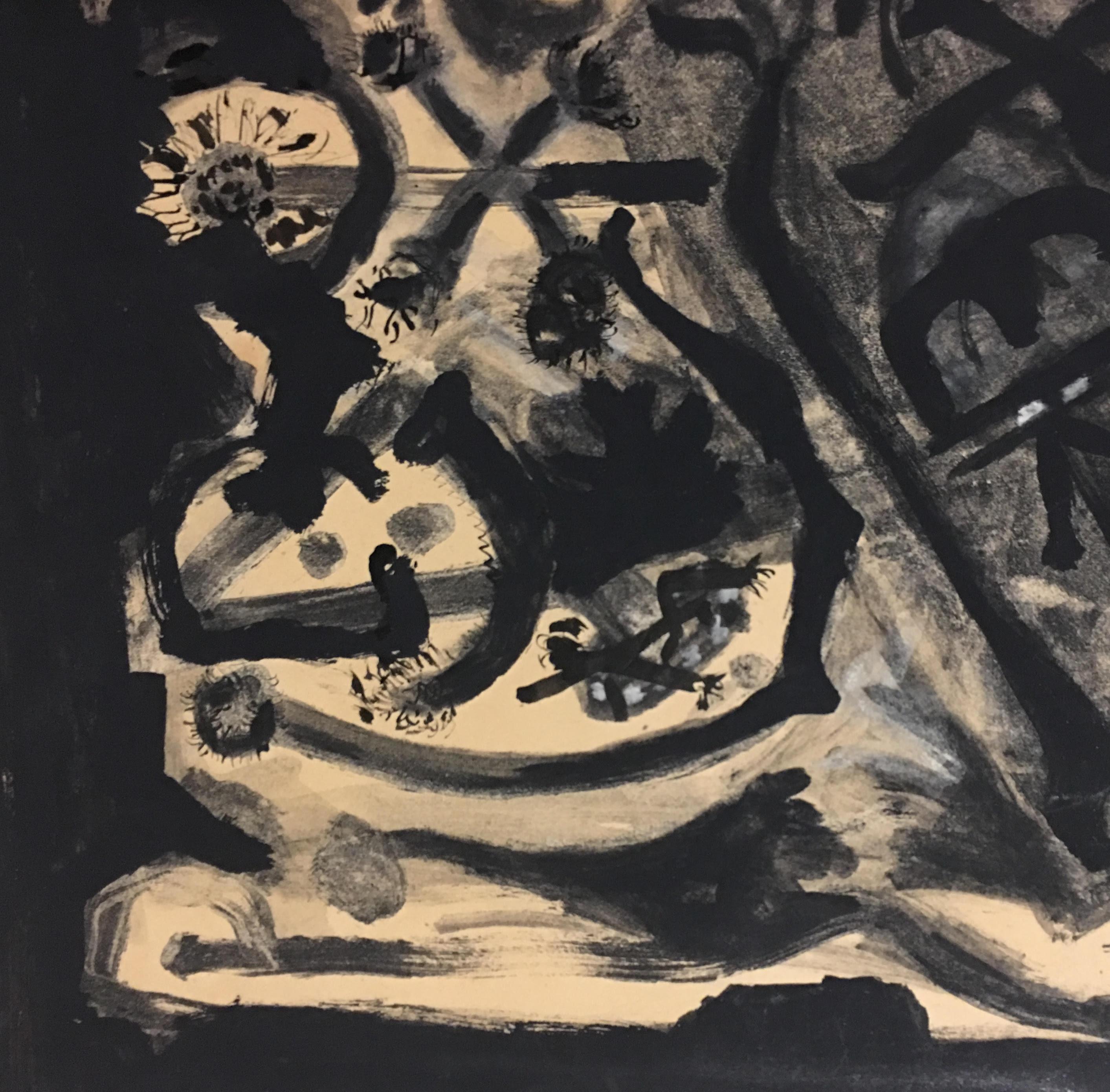 Senza titolo - Abstract Drawing Nero di Jackson Pollock