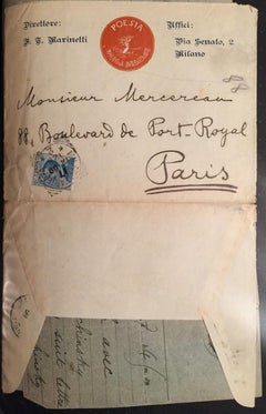 Futurist Correspondence - 1900s - Filippo Tommaso Marinetti - Futurismo