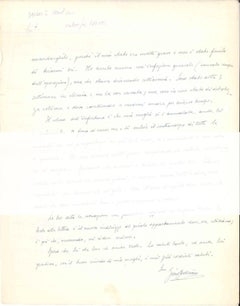 Lettre autographe à Veno Pilon  - années 1950 - Gino Severini - Futurist