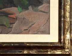 Ponte sul fiume Arrone sulla via Aurelia - Beppe Guzzi - Oil Canvas - Modern