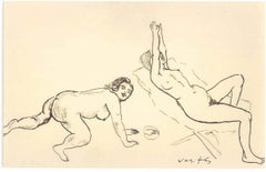 Erotic Drawing n. 17 - 1930s - Marcel Vertès - Ink - Modern