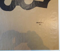 Untitled - Brown Screen Print - Eduardo Chillida Juantegui - Contemporary