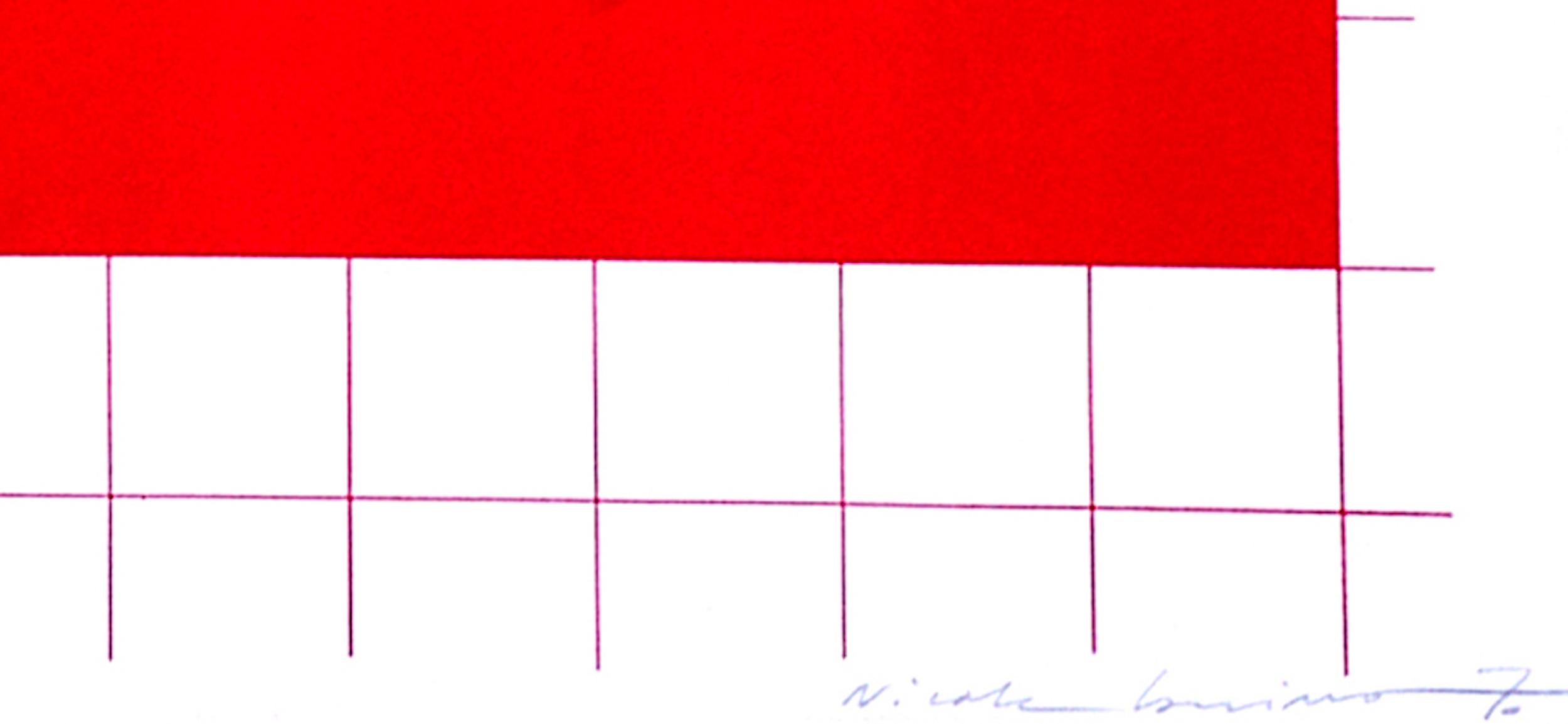 Situation A – Original Lithographie von Nicola Carrino – 1970 ca. im Angebot 3