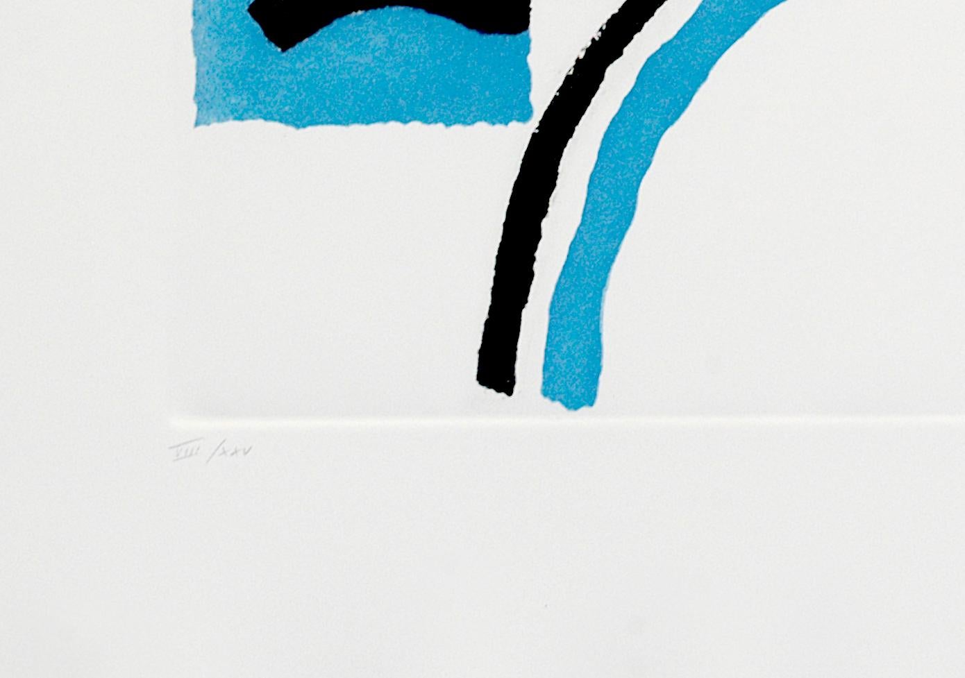 Abstract Composition - Original Etching by Antonio Scordia - 1980 ca. For Sale 3