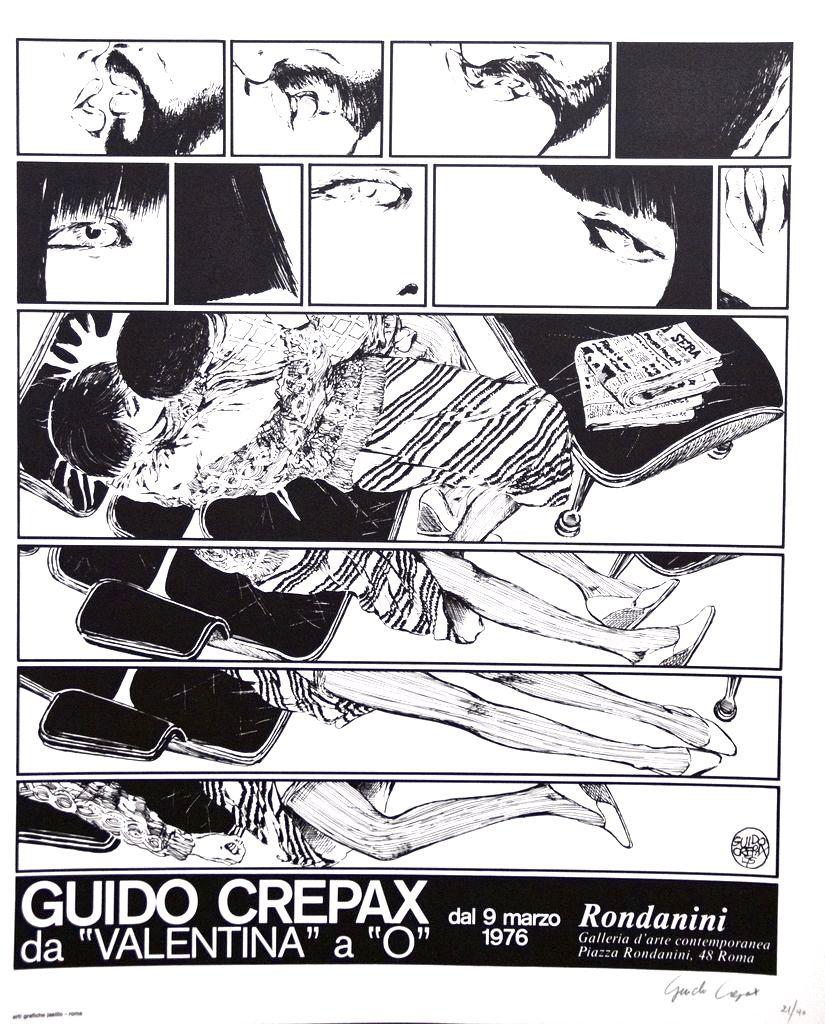 Guido Crepax - De Valentina à O - Impression offset originale - 1976
