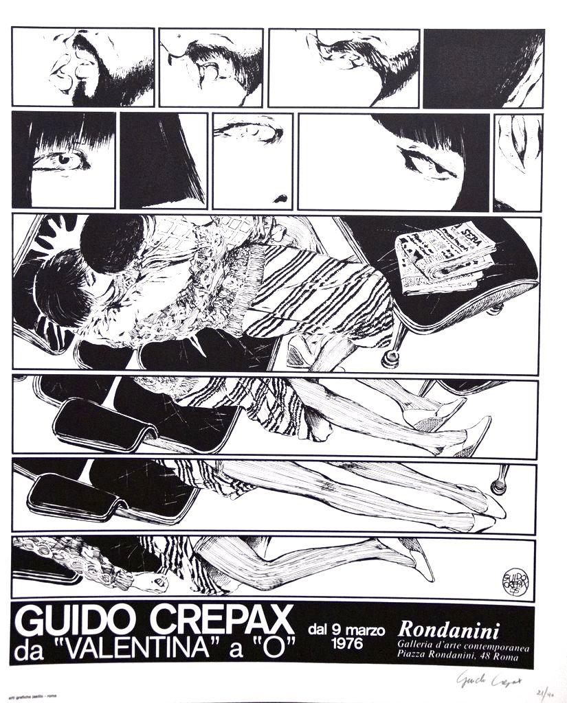 Cet offset de Crepax est signé à la main. Ce tirage original est issu d'une édition de 40 exemplaires signés.	
