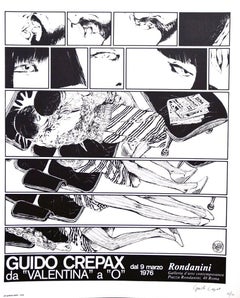 Guido Crepax - From Valentina to O - Original Offset Print - 1976