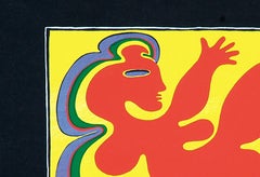 Donna in giallo - Serigrafia originale di Fritz Baumgartner - 1970 ca.