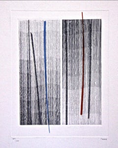 Lines - Eau-forte originale de Guido Strazza - 1980 environ