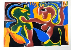 Lovers - Sérigraphie originale de Fritz Baumgartner - 1970 environ