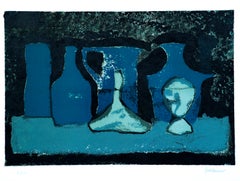 Pots in the Shade - Original Lithograph by Guido Mirimao - 1970 ca.
