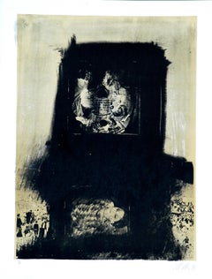 Due mondi - Litografia di Nani Tedeschi - 1971