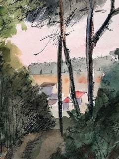 Natural Landscape - 1940s - Jacqueline Barbet - Watercolour