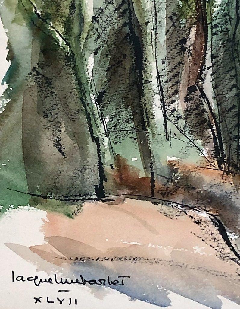 Natural Landscape - 1940s - Jacqueline Barbet - Watercolour 2