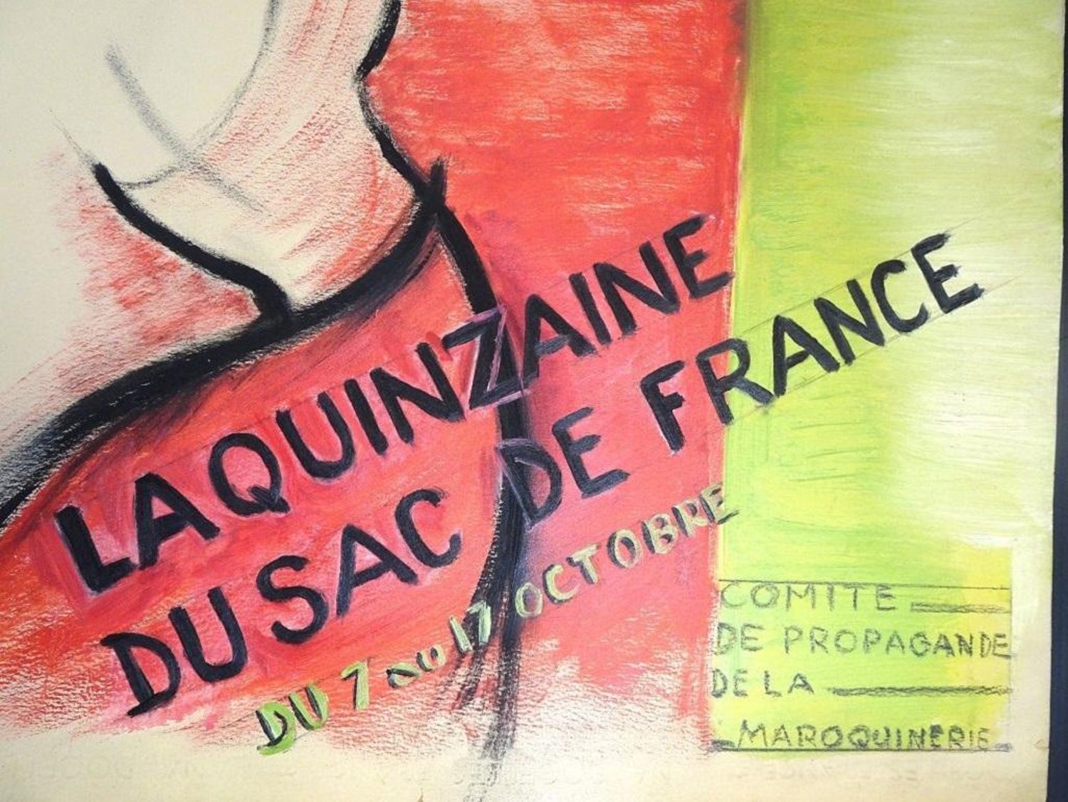 Bernard Bécan - Study for the Affiche "La Quinzaine du Sac de France" -  1940s - Bernard Bécan at 1stDibs