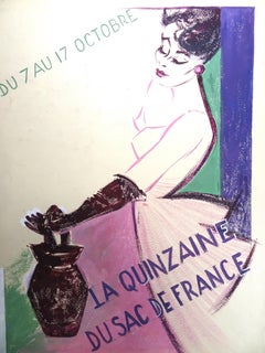 Doppio studio per l'affiche "La Quinzaine du Sac de Fr" - 1940 - Bernard Bécan
