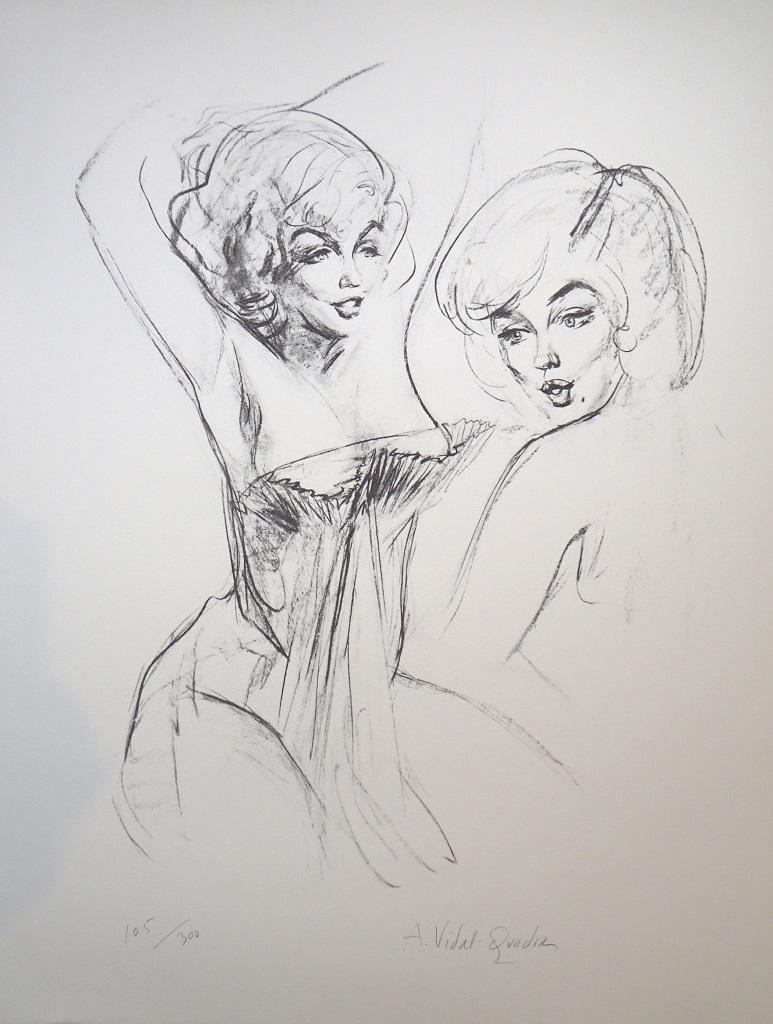 Alejo Vidal-Quadras Figurative Print - Double Marilyn - 20th Century - Alejo Vidal Quadras - Portrait - Contemporary