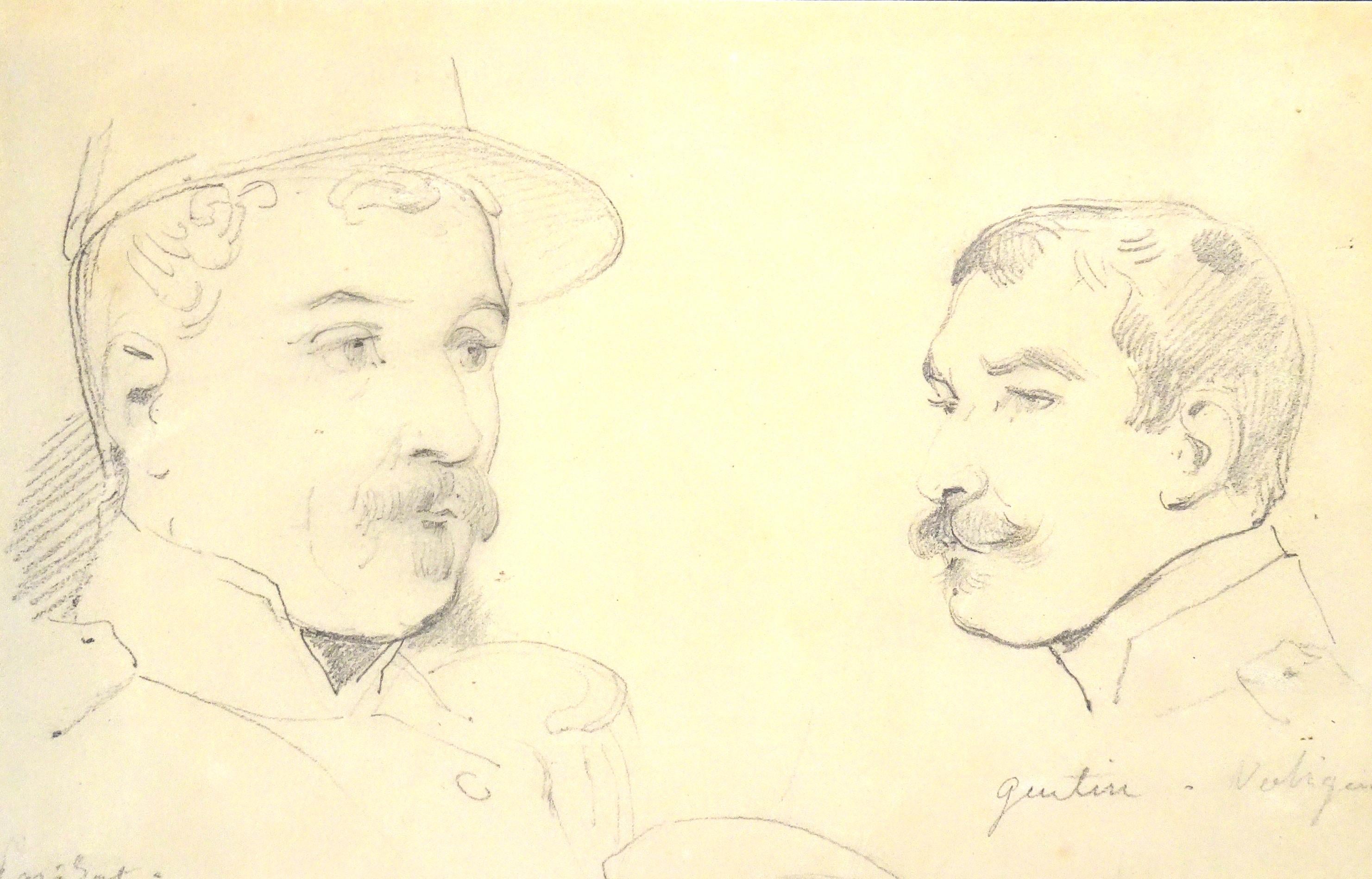 Le Soldats - Dessin au crayon d'Horace Vernet - Art de Émile Jean-Horace Vernet 
