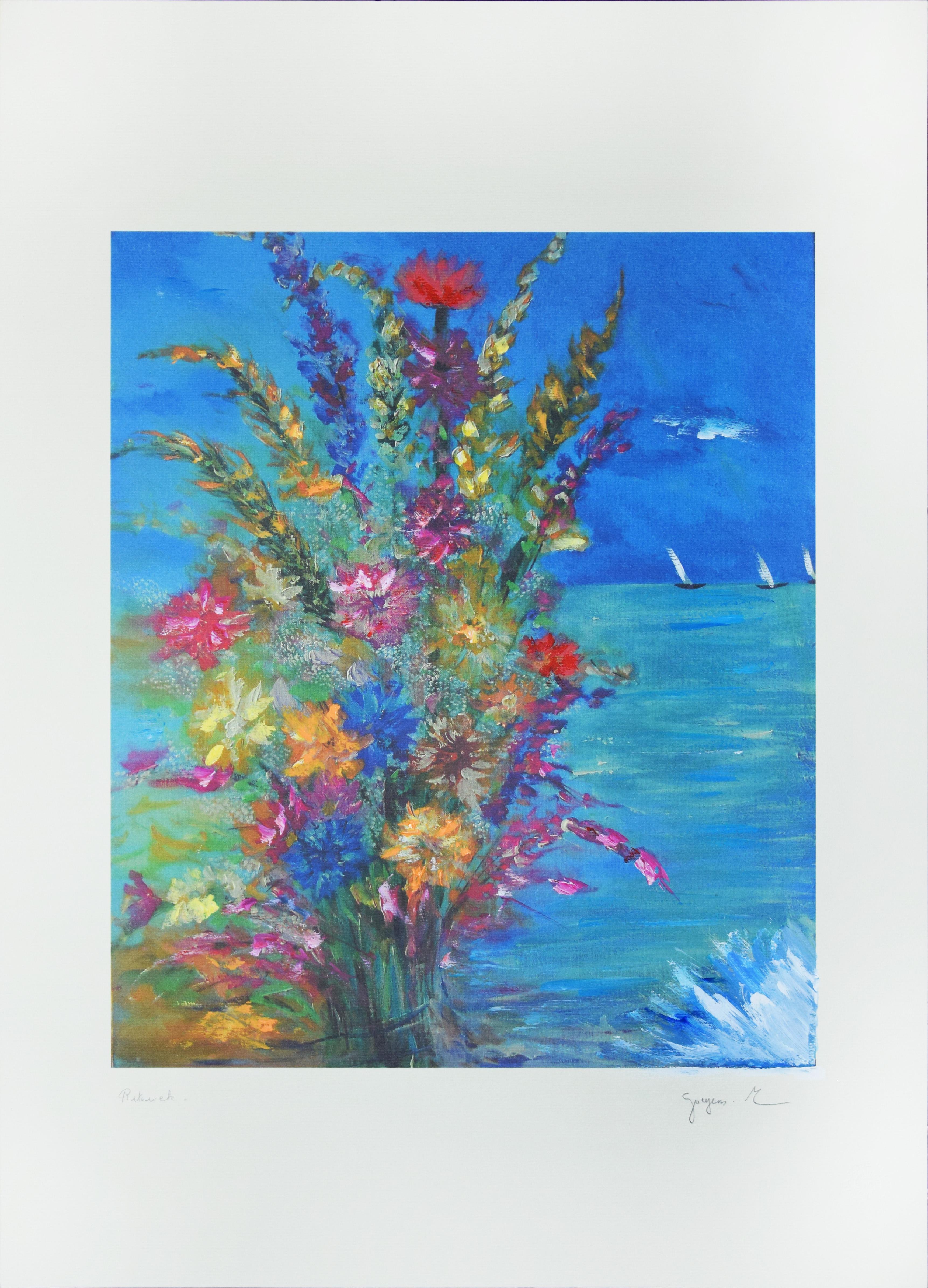 Flowers Of The Sea ist eine Original-Digigrafie, die von Martine Goeyens in den 2000er Jahren realisiert wurde.
Das Kunstwerk ist vom Künstler rechts unten mit Bleistift handsigniert. Handretusche des Künstlers am linken unteren Rand. Prägestempel