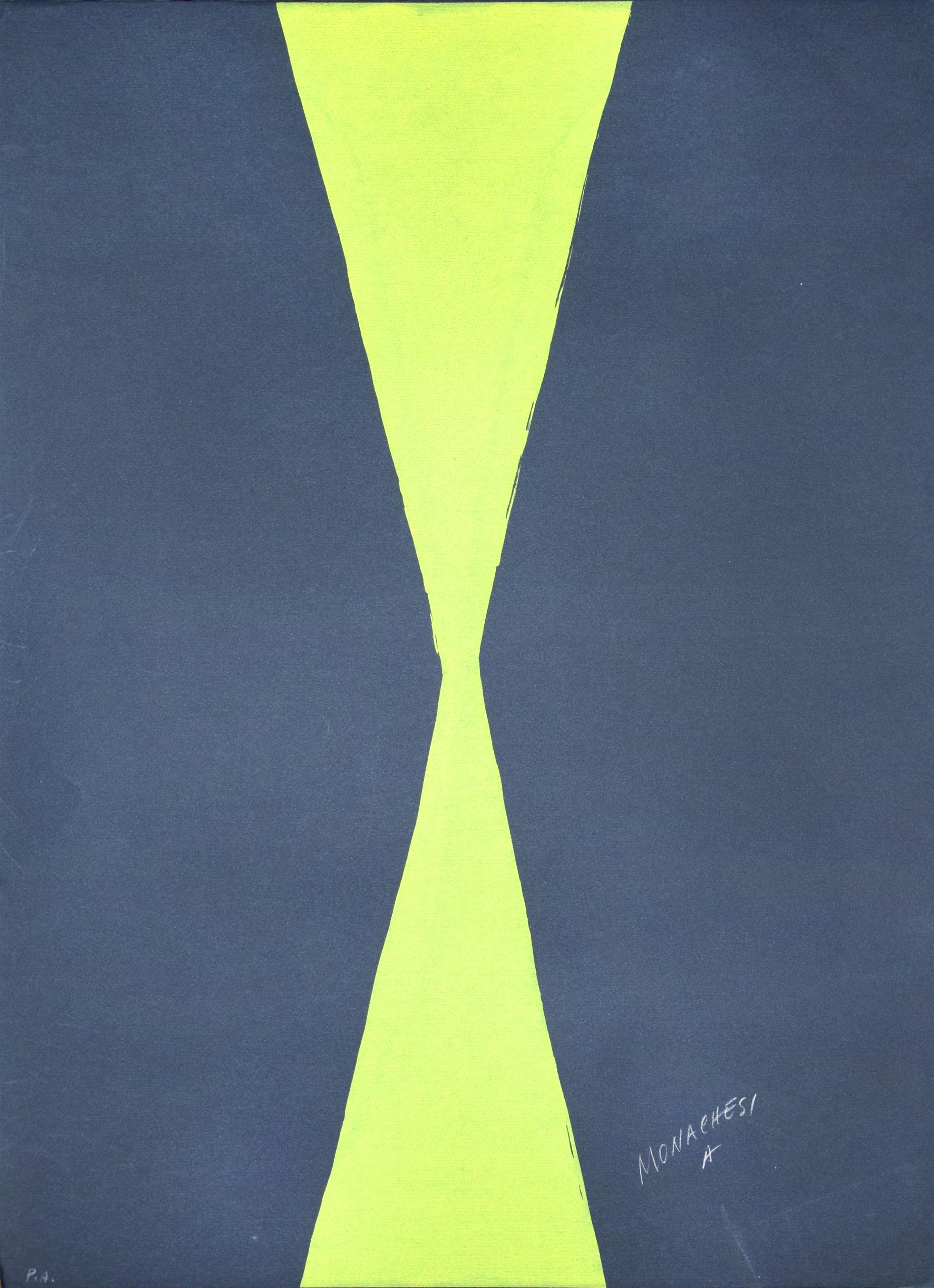 Green Hourglass - 20th Century - Sante Monachesi - Serigraph - Contemporary