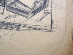 The Painter and his Work - Kohlezeichnung von Gio Colucci - 20. Jahrhundert