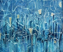 Flowers in the Water - Original Mixed Media by Paola Romano - 2006