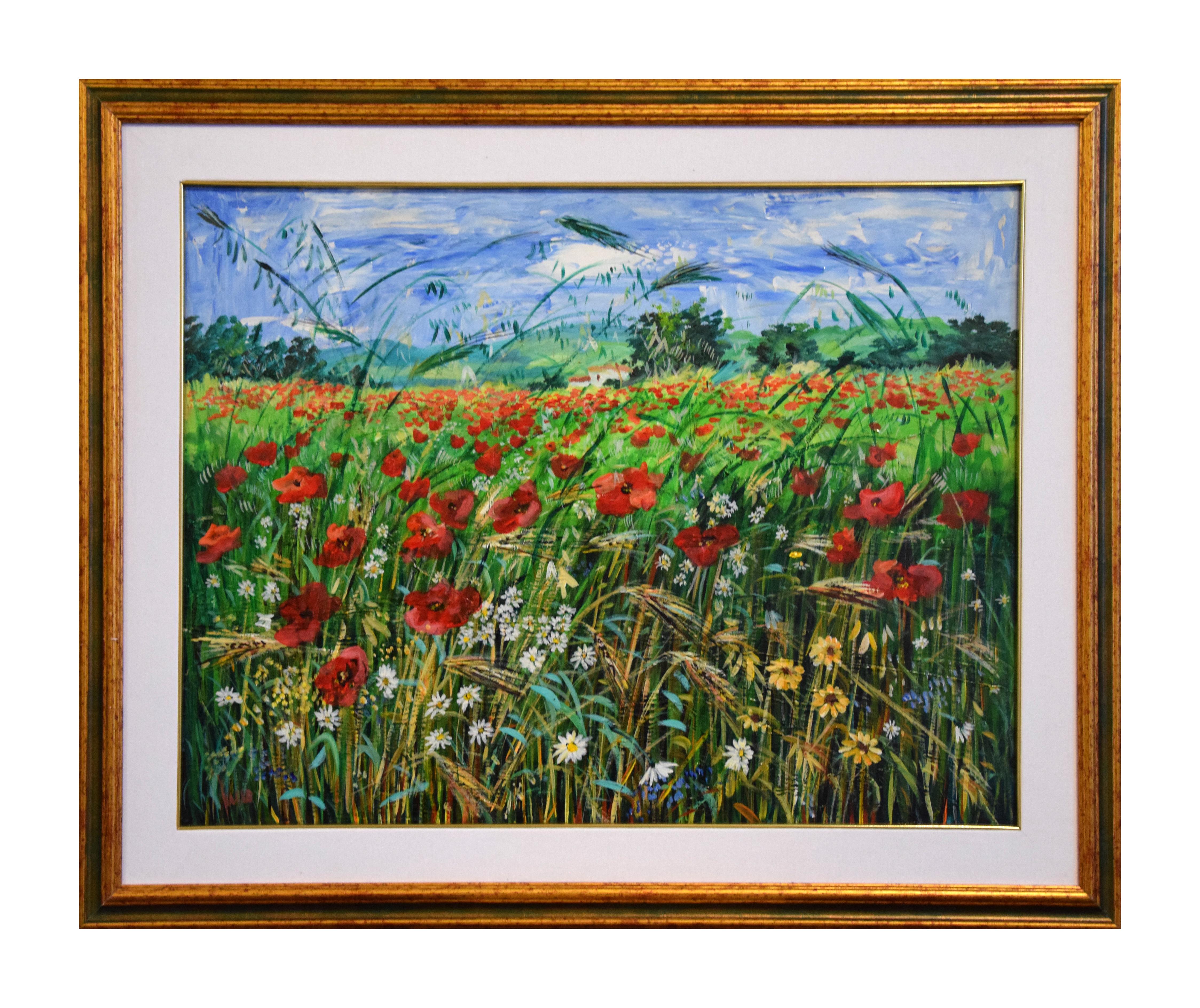 Paesaggio Toscano is an amazing oil painting on canvas realized by the Italian contemporary artist Luciano Sacco.

Including a frame (78 x 98 cm). Hand-signed by the artist on the lower left.

The painting represents a colorful rural landscape with