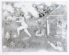 La Suite tout Nu – Radierung von M. Chagall – 1948