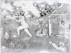La Suite tout Nu - Etching by M. Chagall - 1948