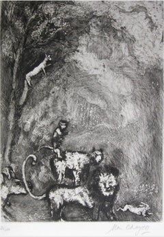 Le Lion s'en Allant en Guerre - Eau-forte originale de Marc Chagall - 1927-30