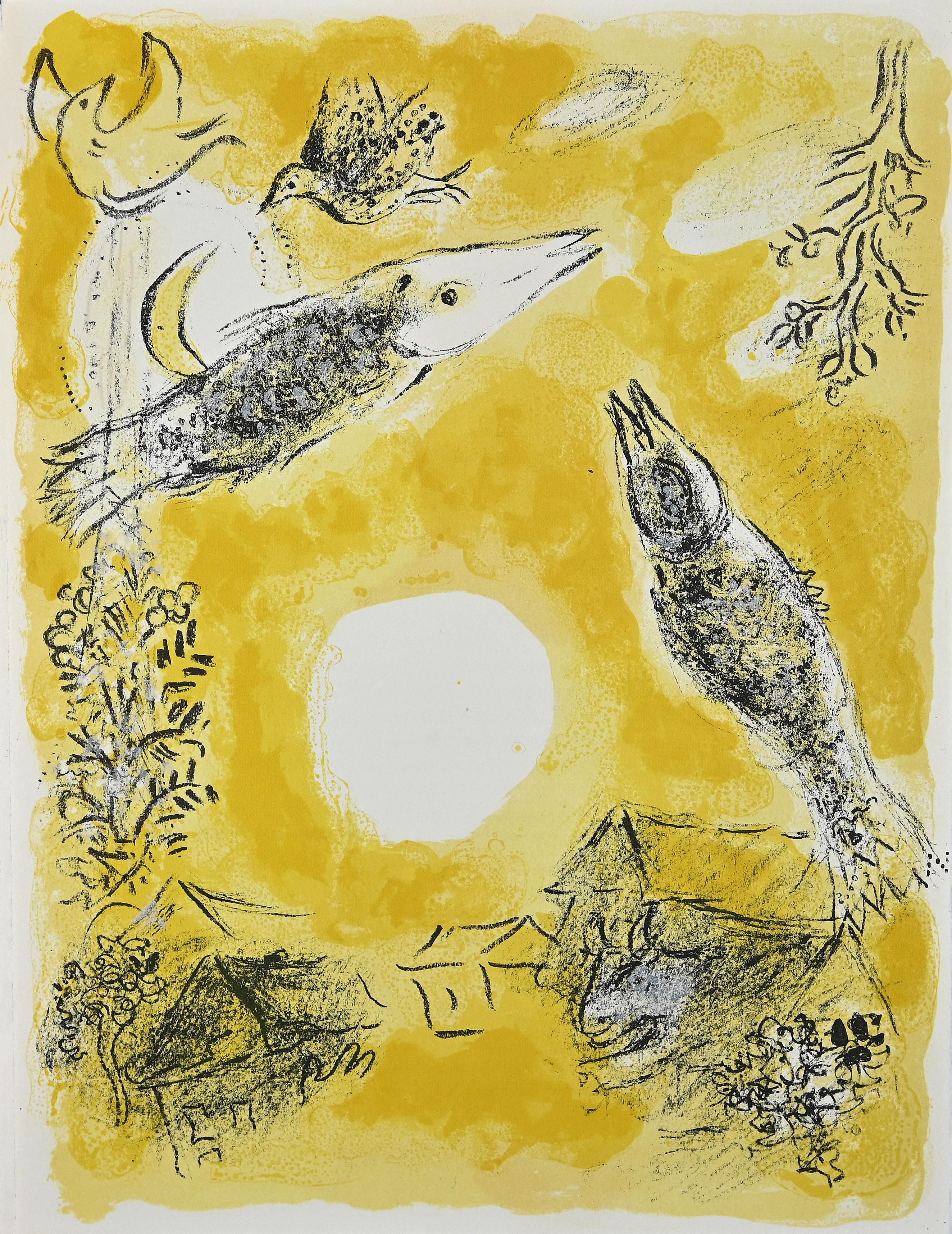 Marc Chagall Figurative Print - Vitraux pour Jérusalem - Illustrated Book by M. Chagall, 1962