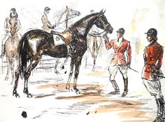 Horseman - Original Tinte, Tempera und Aquarell von J.L. Rey Vila 